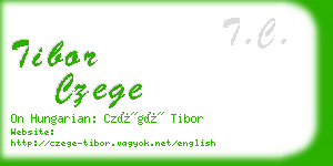 tibor czege business card